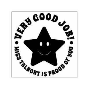 Good Job Emoij Personalised teacher school Self-inking Stamp