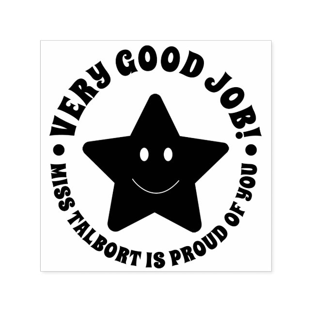 Good Job Emoij Personalised teacher school Self-inking Stamp (Design)