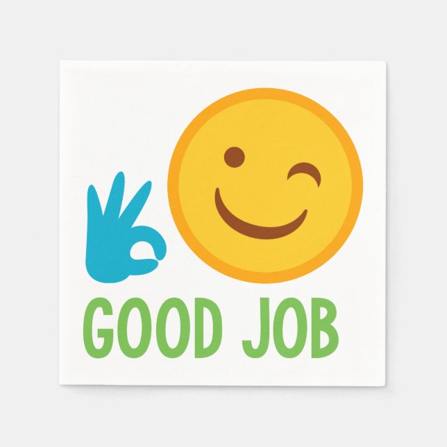 Good Job Emoji Napkin (Front)