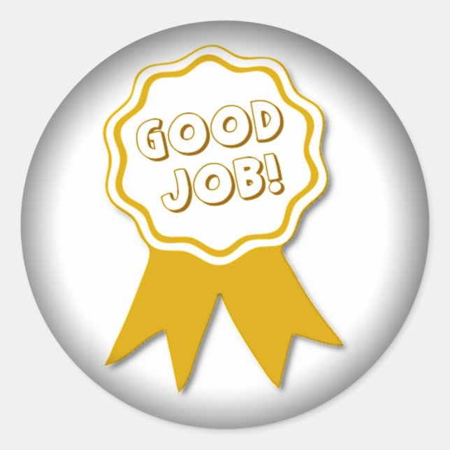 Good Job! Fade to Black Round Stickers (Front)