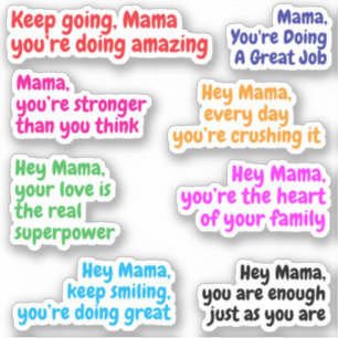 Good Job Mum Quotes Message Stickers for Mama