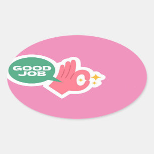 Good job oval Stickers