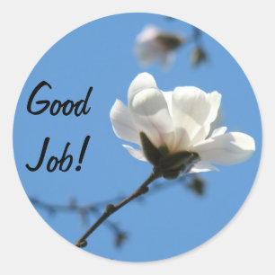 Good Job! stickers Blue Sky White Magnolia Flower