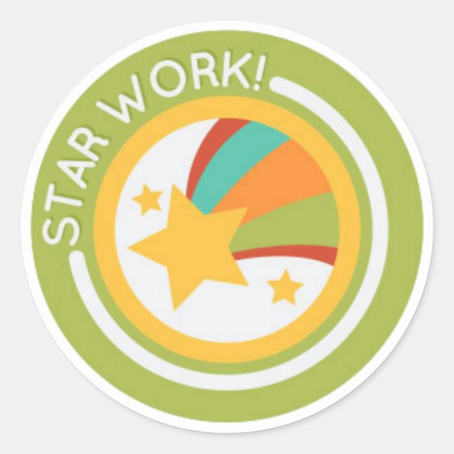 Good Job Teacher Student  Classic Round Sticker (Front)