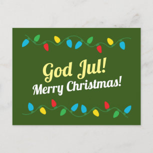 Good Jul Vykort  Swedish Holiday Postcard