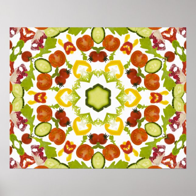 Good karma and well being from a healthy diet poster (Front)