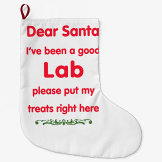 good lab large christmas stocking