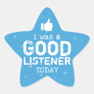 Good Listener   Personalised Teachers Star Sticker
