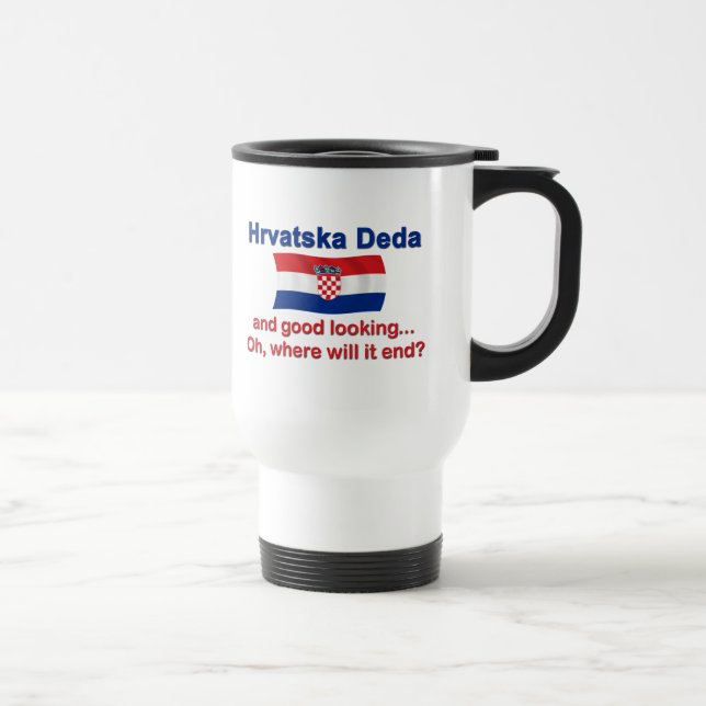 Good Lkg Croatian Deda (Grandpa) Travel Mug (Right)