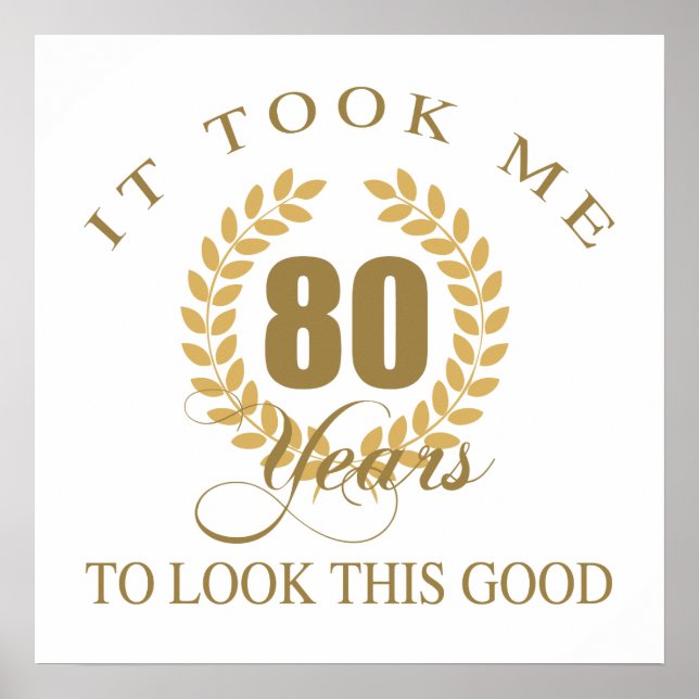 Good Looking 80th Birthday Poster (Front)