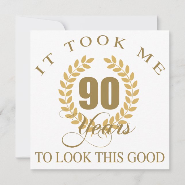 Good Looking 90th Birthday Card (Front)
