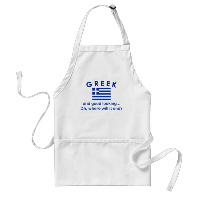 Good Looking Greek Standard Apron (Front)