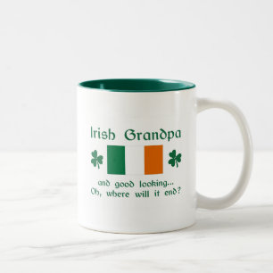Good Looking Irish Grandpa Two-Tone Coffee Mug