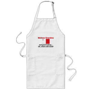 Good Looking Maltese Grandma Long Apron