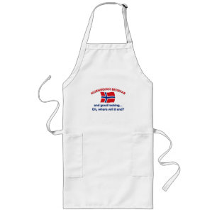 Good Looking Norwegian Bestefar Long Apron
