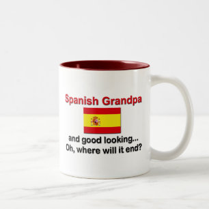 Good Looking Spanish Grandpa Two-Tone Coffee Mug