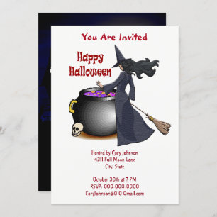 Good Looking Witch and the Cauldron Invitation