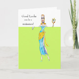 Good Looks birthday or friendship card