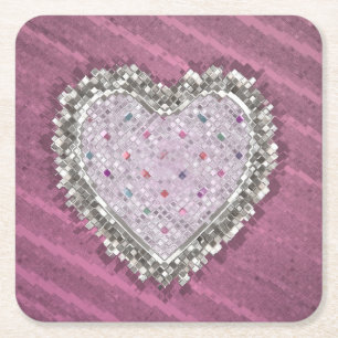 Good Love Charm Square Paper Coaster