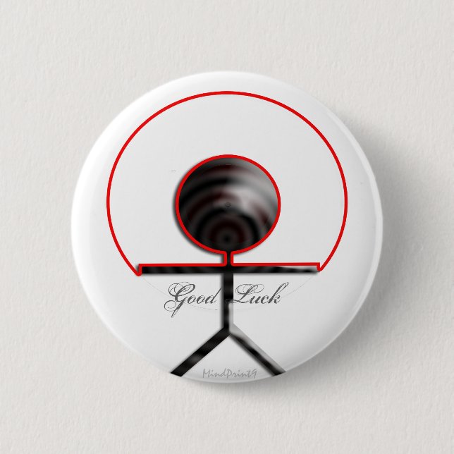 Good Luck 6 Cm Round Badge (Front)