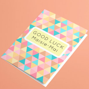 Good Luck Abstract Pastel Card