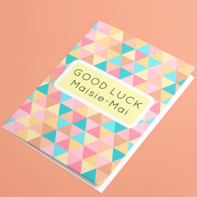 Good Luck Abstract Pastel  Card (Creator Uploaded)