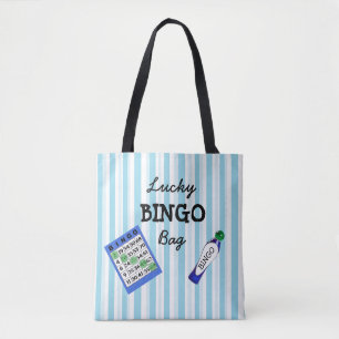 Good Luck BINGO Bag Blue Striped