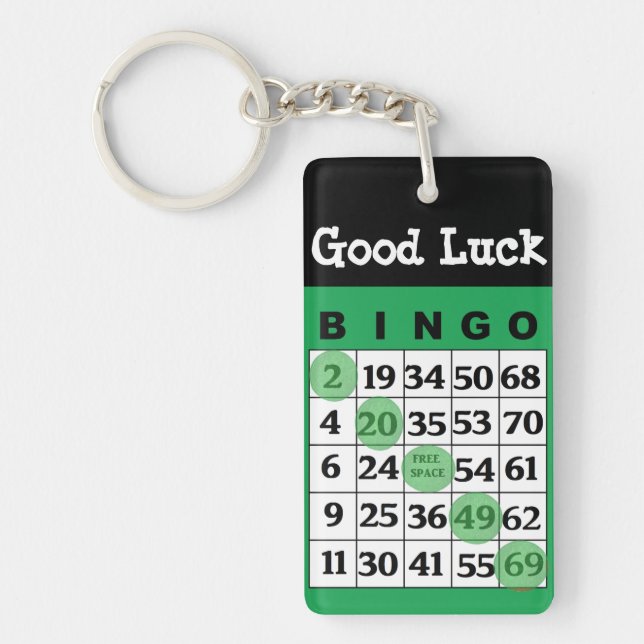 Good Luck BINGO Charm Key Chain (Front)