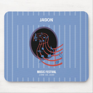 Good Luck, Black Music Circle Mouse Mat
