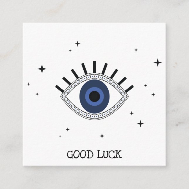 Good luck blue eye talisman greek tradition  enclosure card (Front)