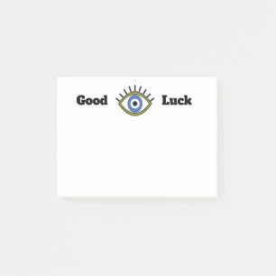Good luck blue eye talisman post-it notes