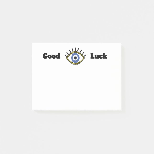 Good luck blue eye talisman post-it notes (Front)