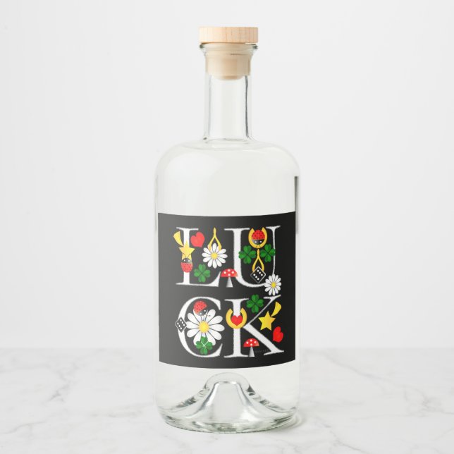 Good Luck Bottle Label (Front)