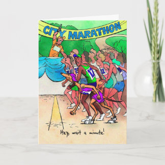 Good Luck Card for Marathoner - Greyhound Runner