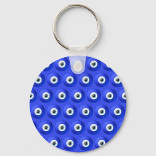 Good Luck Charms against Evil Eye Pattern Key Ring