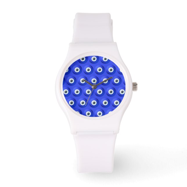 Good Luck Charms against Evil Eye Pattern Watch (Front)
