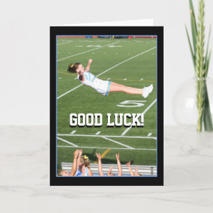 Good Luck Cheerleader greeting card