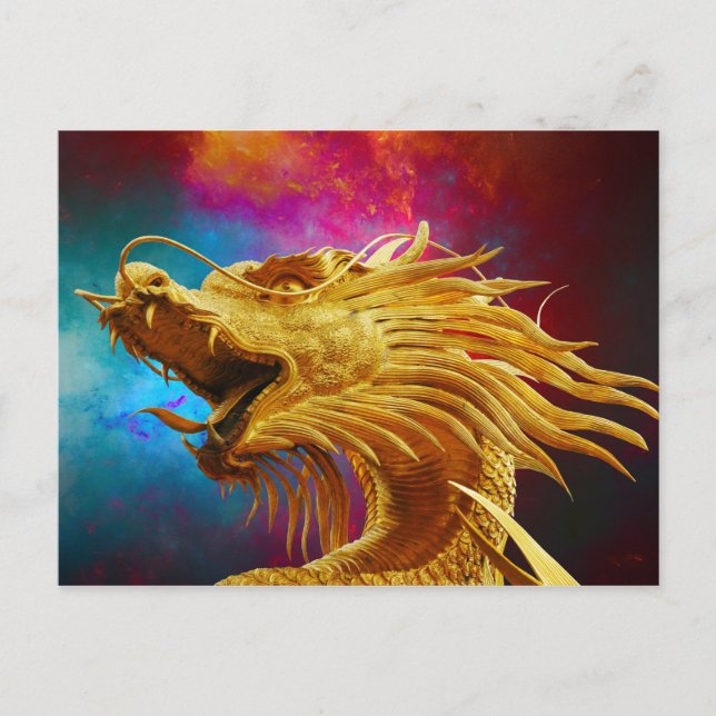 good luck chinese dragon postcard (Front)