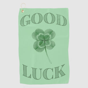 Good Luck Clover Golf Towel