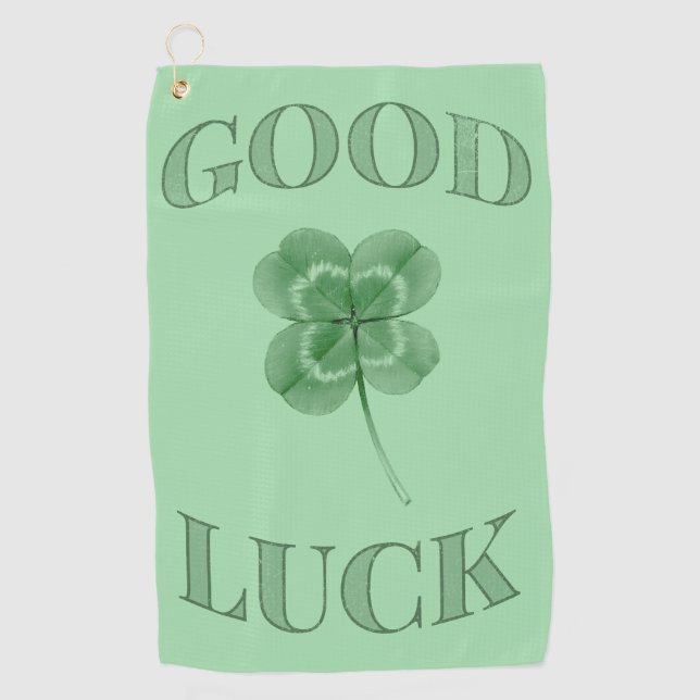 Good Luck Clover  Golf Towel (Front)