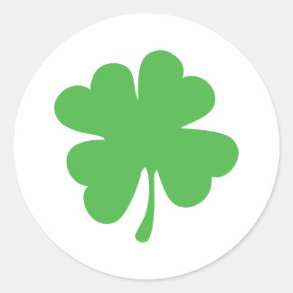Good Luck Cloverleaf - Shamrock - trefoil Classic Round Sticker