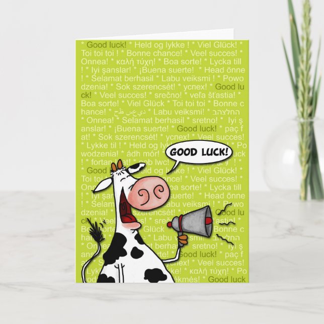 good luck cow card (Front)
