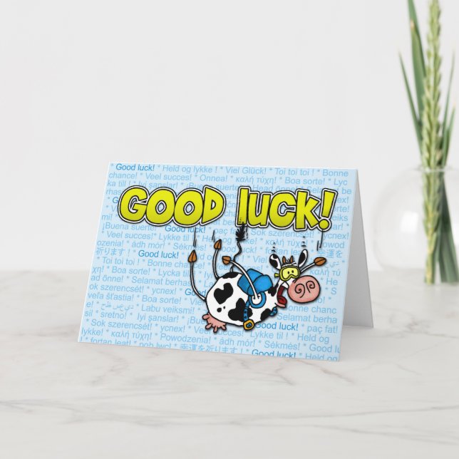 good luck cow - skydive card (Front)