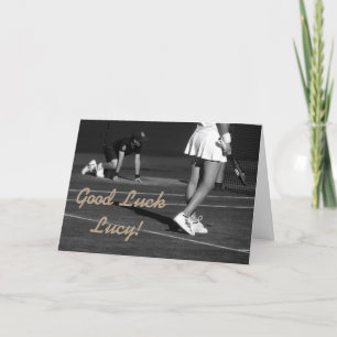 Good luck customisible tennis card