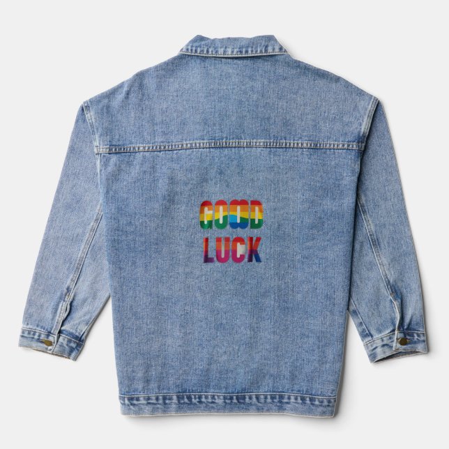 GOOD LUCK DENIM JACKET (Back)