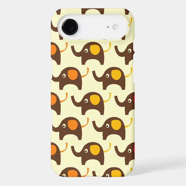 Good luck elephants pattern print  iPhone 4S tan Case-Mate iPhone Case (Back)