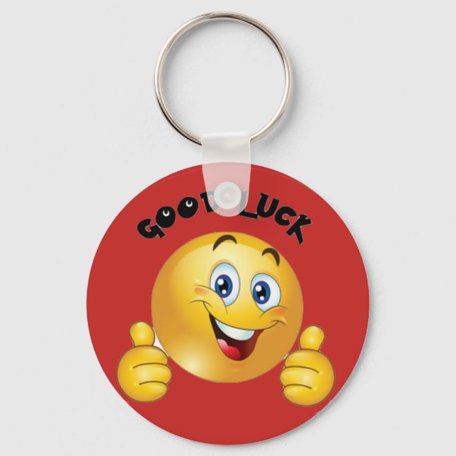 Good Luck Emojis Key Ring (Front)