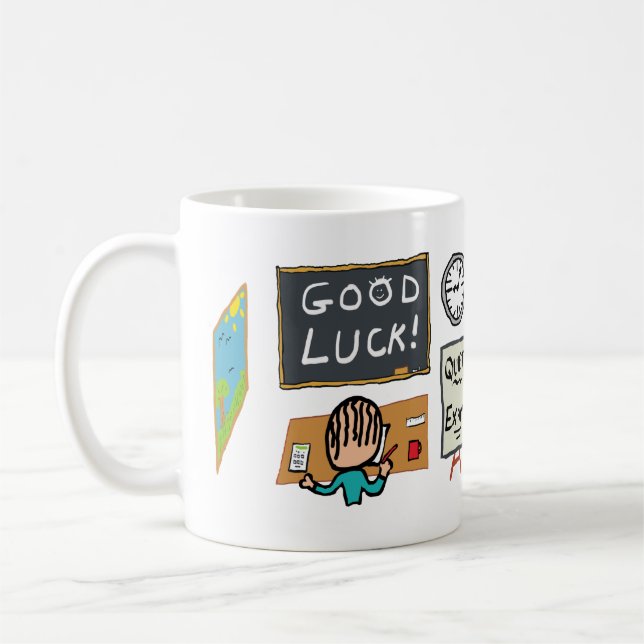 Good Luck Exams Coffee Mug (Left)