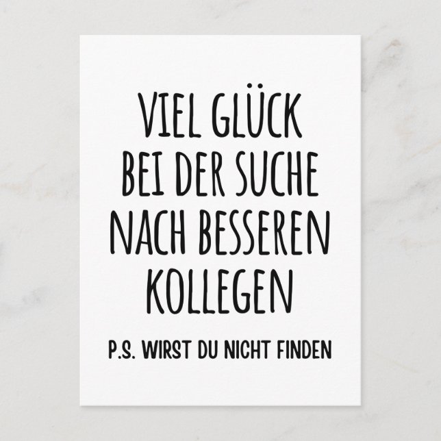 Good luck finding better coworkers than us postcard (Front)