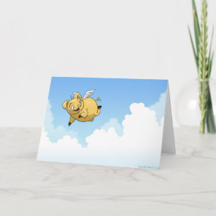 Good Luck! (Flying Pig) Card